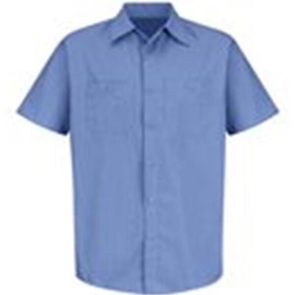 Industrial Stripe Short Sleeve Work Shirt - Tall Sizes Thumbnail