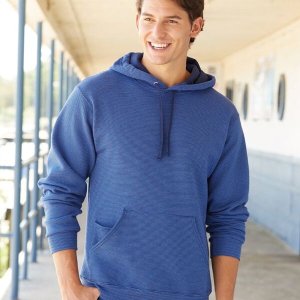 Sofspun® Microstripe Hooded Pullover Sweatshirt Thumbnail