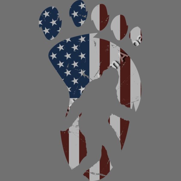 Bigfoot in flag foot print Thumbnail