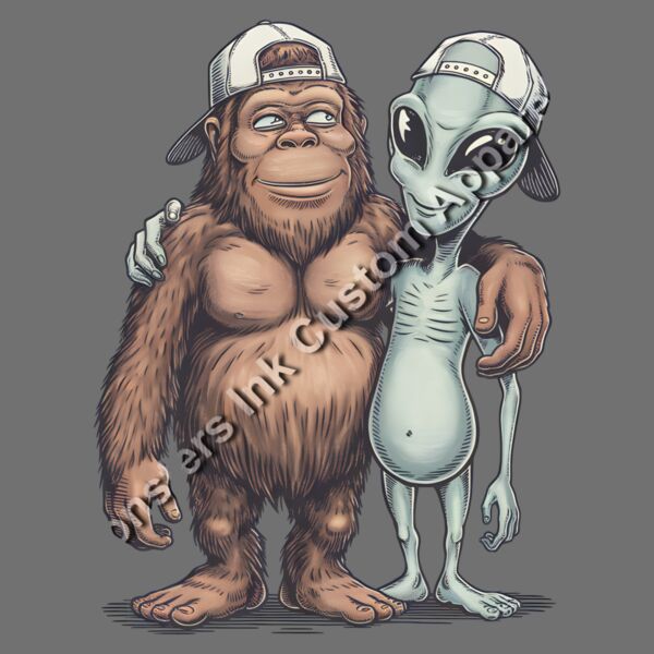 Bigfoot and Alien  Thumbnail