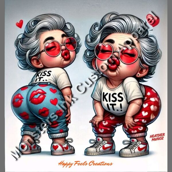 Old women kiss it Thumbnail