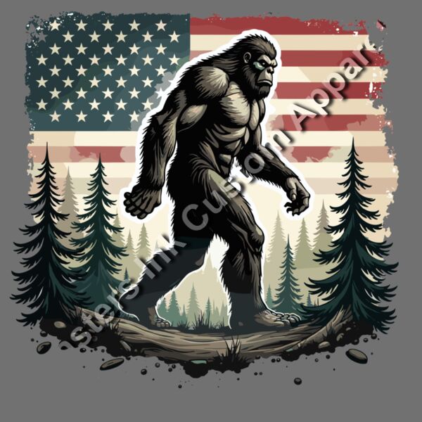 Bigfoot American Flag Thumbnail