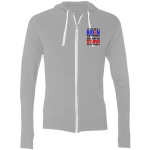 Sofspun® Full-Zip Hooded Long Sleeve T-Shirt Thumbnail