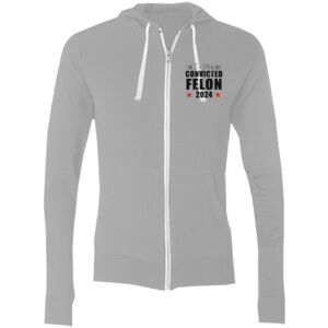 Sofspun® Full-Zip Hooded Long Sleeve T-Shirt Thumbnail