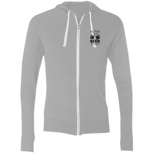 Sofspun® Full-Zip Hooded Long Sleeve T-Shirt Thumbnail