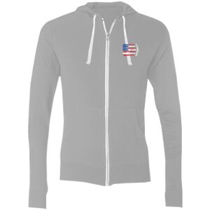 Sofspun® Full-Zip Hooded Long Sleeve T-Shirt Thumbnail