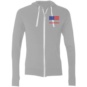 Sofspun® Full-Zip Hooded Long Sleeve T-Shirt Thumbnail
