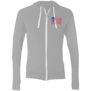 Sofspun® Full-Zip Hooded Long Sleeve T-Shirt Thumbnail