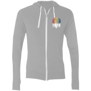 Sofspun® Full-Zip Hooded Long Sleeve T-Shirt Thumbnail