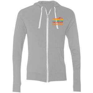 Sofspun® Full-Zip Hooded Long Sleeve T-Shirt Thumbnail