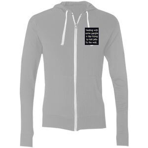 Sofspun® Full-Zip Hooded Long Sleeve T-Shirt Thumbnail