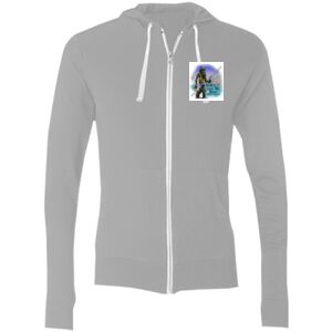 Sofspun® Full-Zip Hooded Long Sleeve T-Shirt Thumbnail