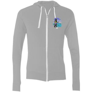 Sofspun® Full-Zip Hooded Long Sleeve T-Shirt Thumbnail